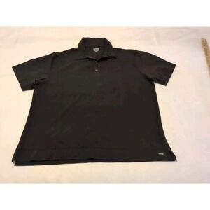 Nick (it) Black Short Sleeve Cotton Blend Polo Polo Shirt Size L